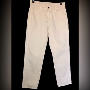 Veronica Beard Blake Classic Straight High Rise Off-white Jeans Size 32x29